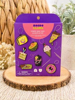 New Mondo Llama Food Scratch Art Craft Kit Creative Kids Activity
